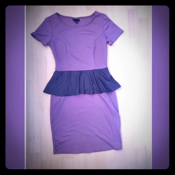 Mossimo Purple Mini Dress W/ Ruffle - Picture 1 of 4